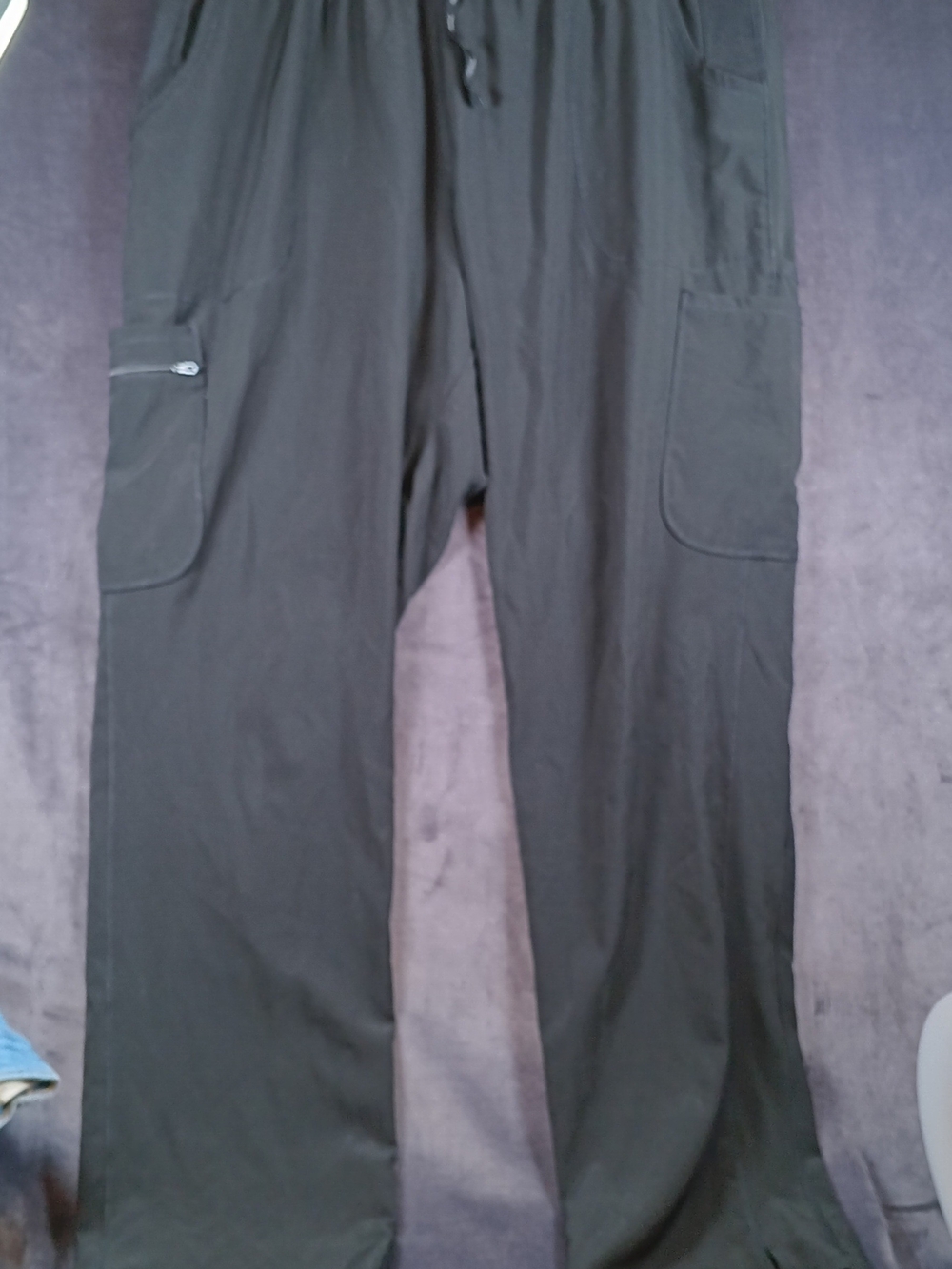 Men's Black Cargo Scrub Pants